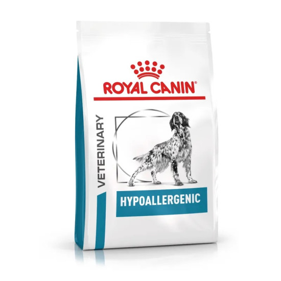 Royal Canin Veterinary Hypoallergenic Dog – Hrană Uscată Hipoalergenică pentru Câini cu Alergii sau Intoleranțe Alimentare, 14 kg